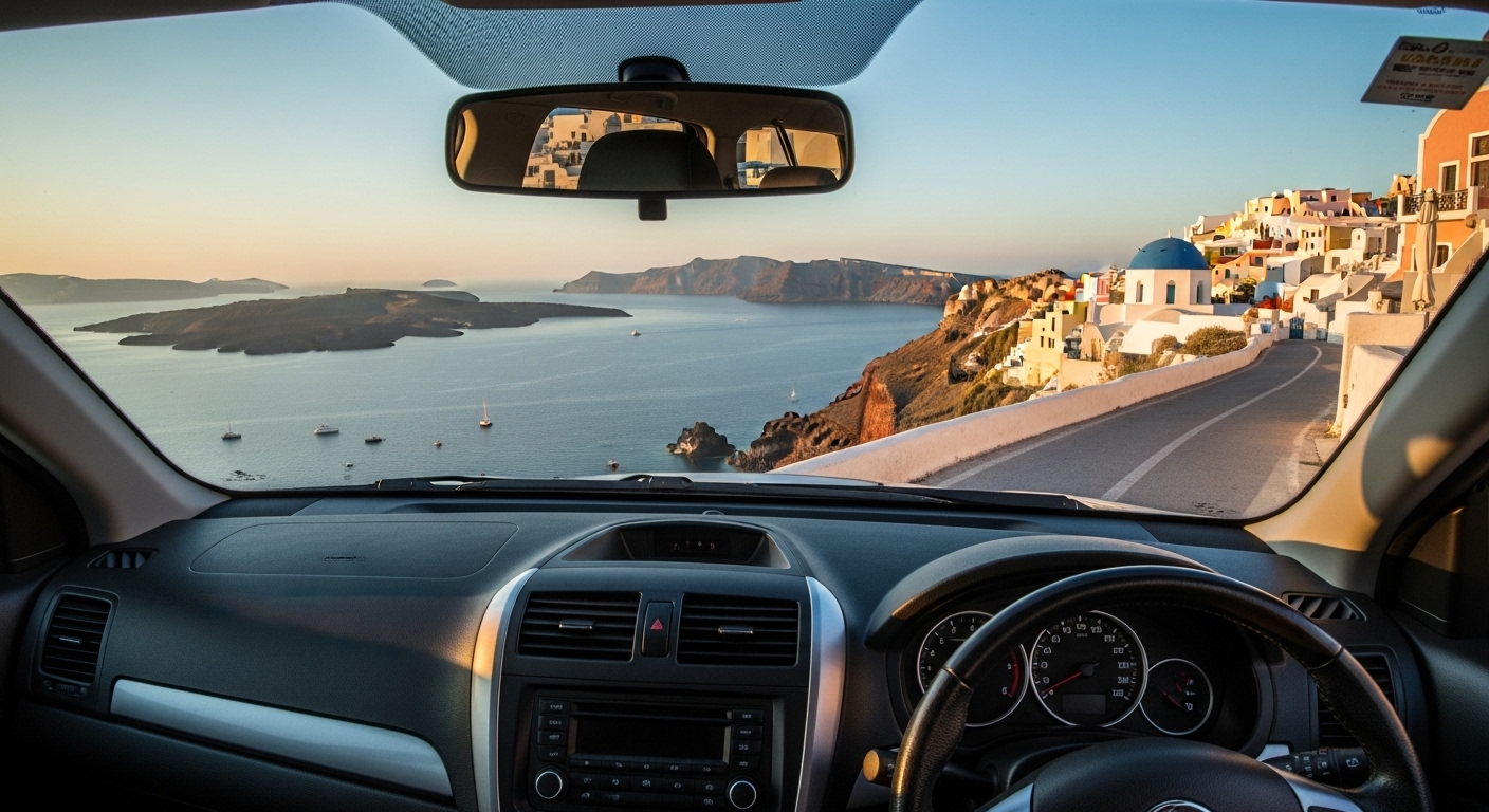 car rental or travel route