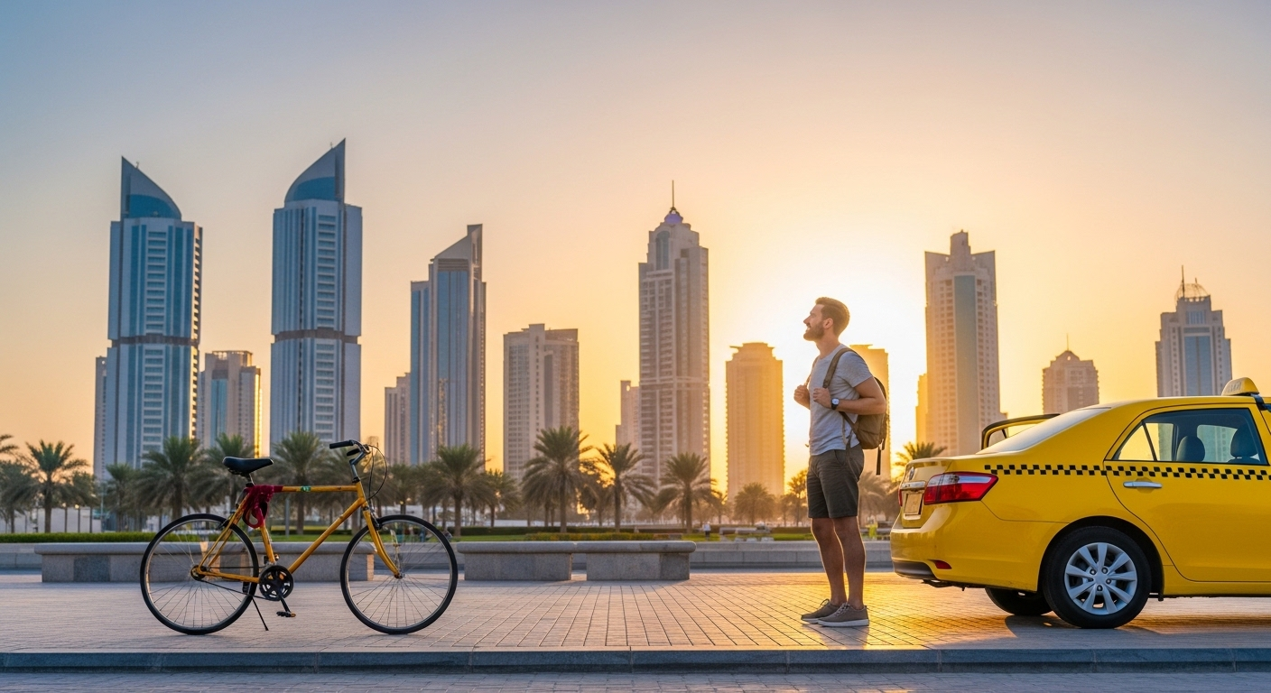 bike vs taxi in Ajman