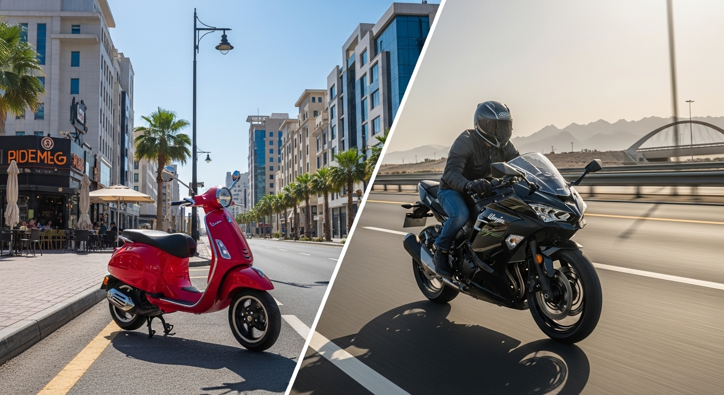 Scooter vs Motorcycle Rental Ras Al Khaimah