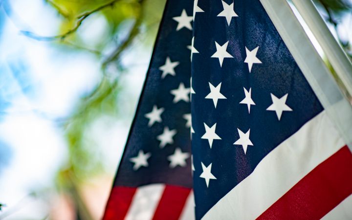 Close-up of the American flag
