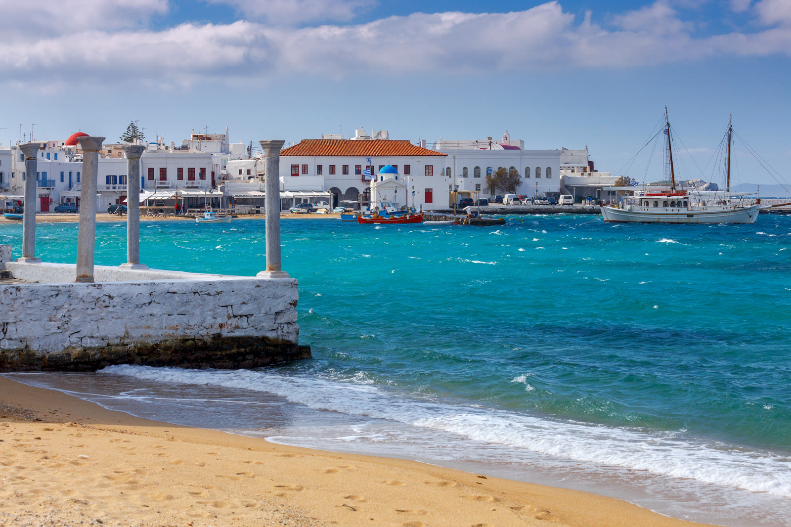 Mykonos waterfront, Greece