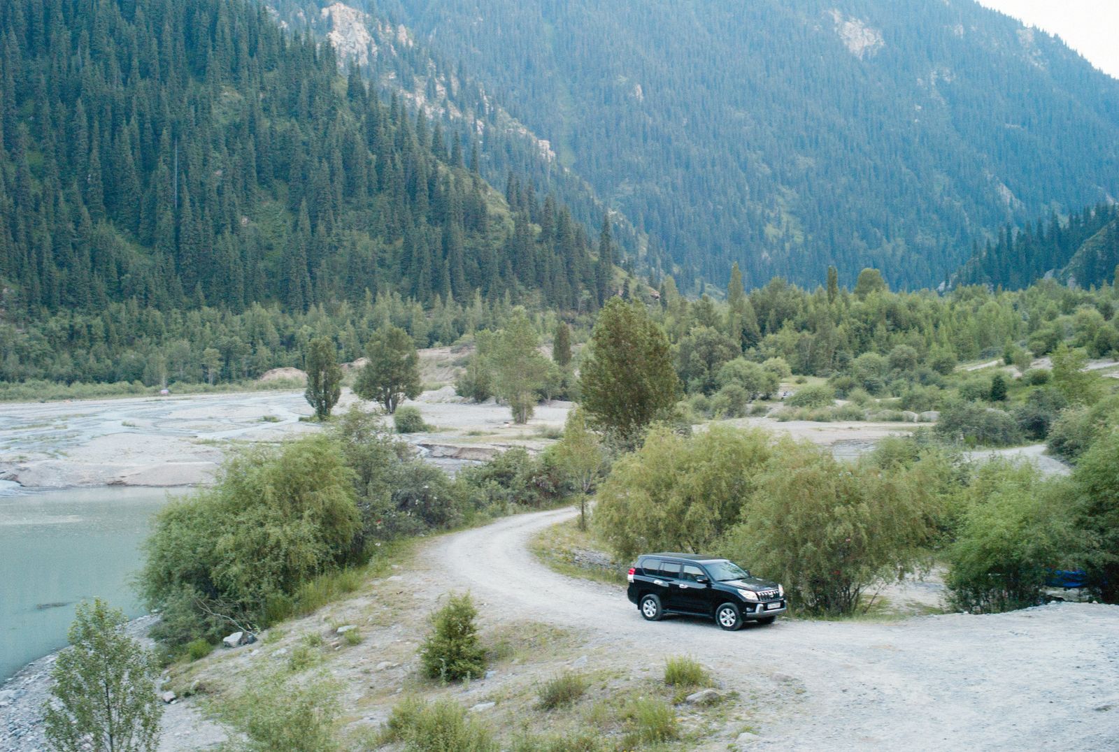 SUV on a road trip