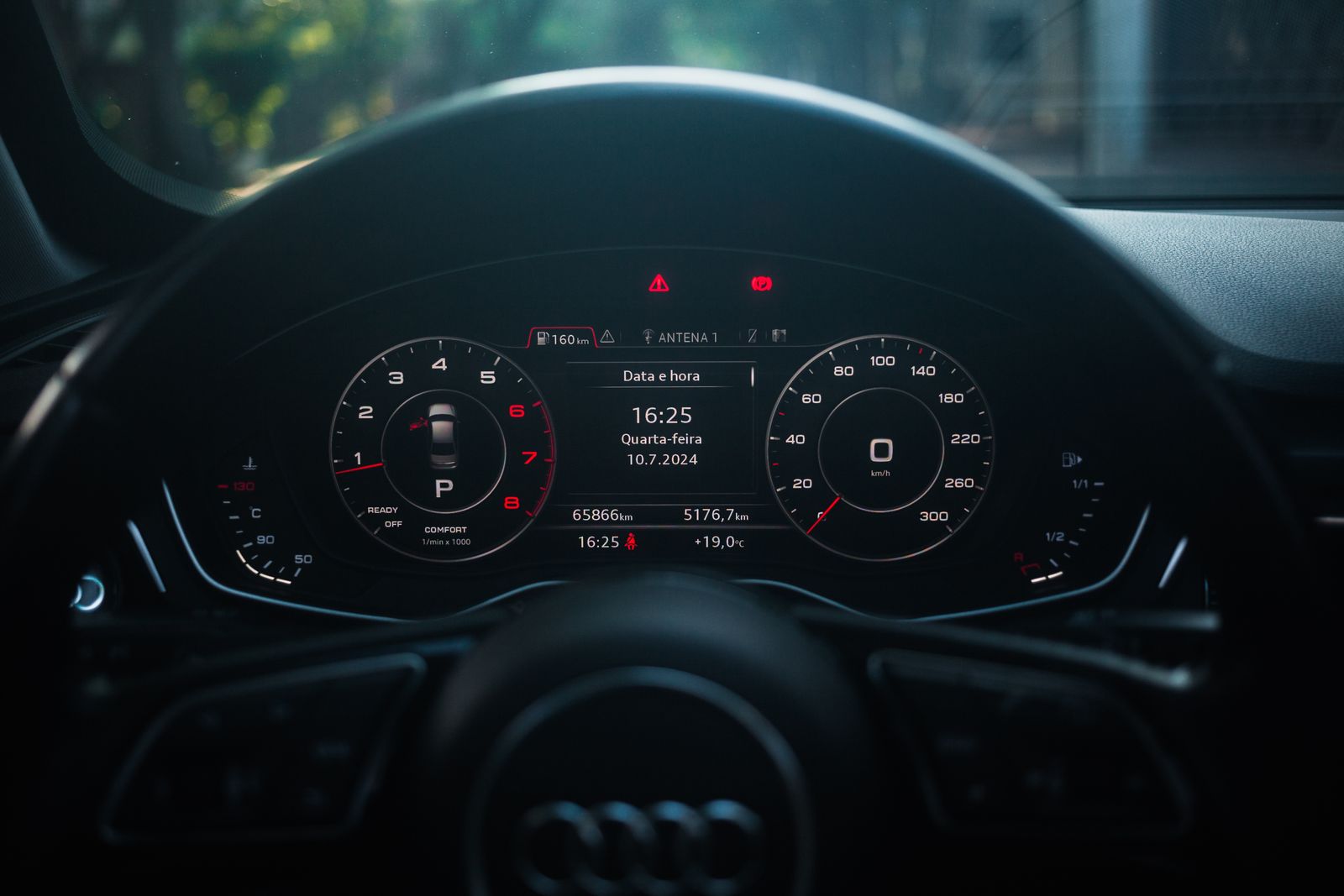 View from the driver's seat