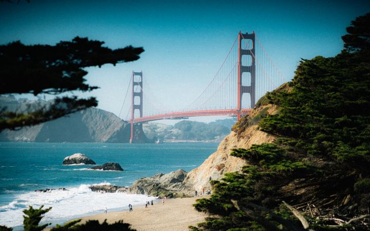 Golden Gate Bridge seen from Baker Beach
